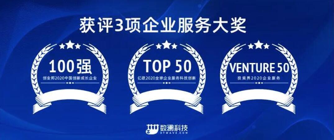 【合作伙伴】數瀾科技連獲三項企業服務大獎:專注數據中臺賽道,幫助企業挖掘數據價值